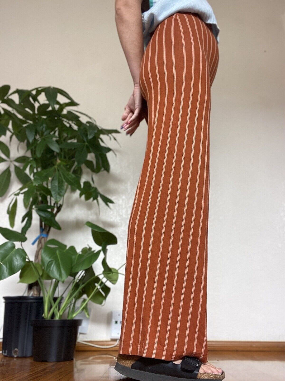 Orange Stripe Pants - Unbranded - Women’s Medium # 2596