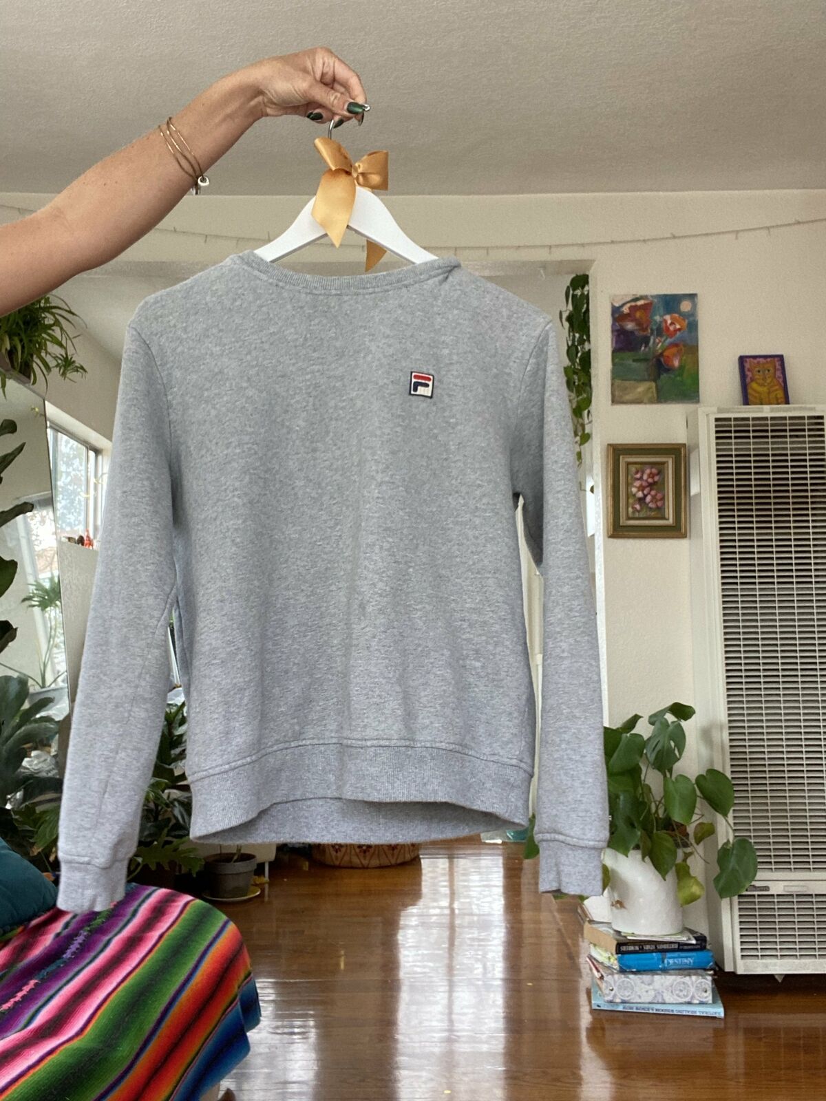 Basic Grey Fila Crewneck Sweatshirt