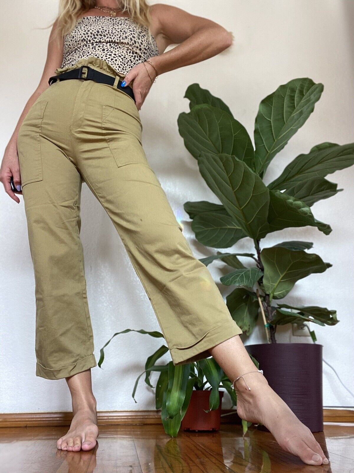 Green High Rise Cargo Pants - Unbranded - Size XS